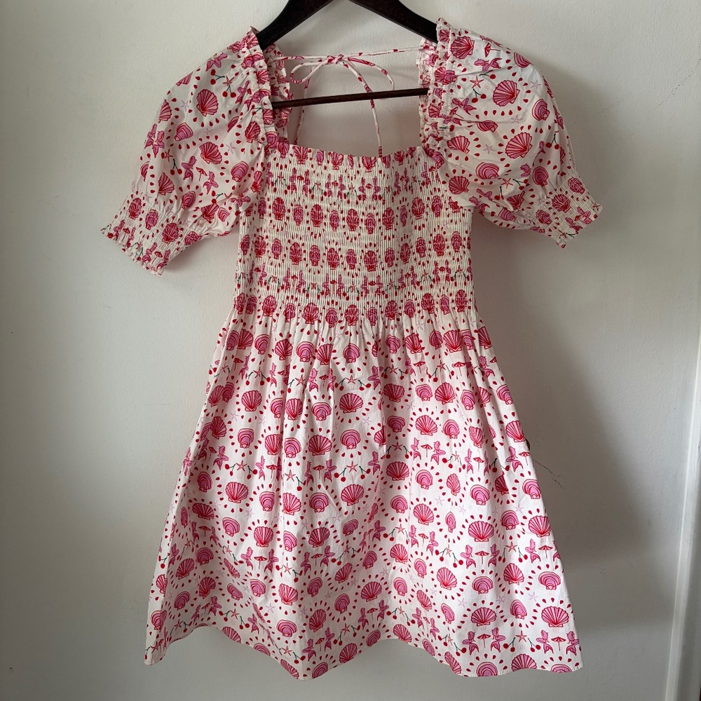 HILL HOUSE ATHENA BABYDOLL NAP MINI DRESS WITH MERMAIDS SIZE XXS